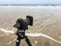 camera on beach